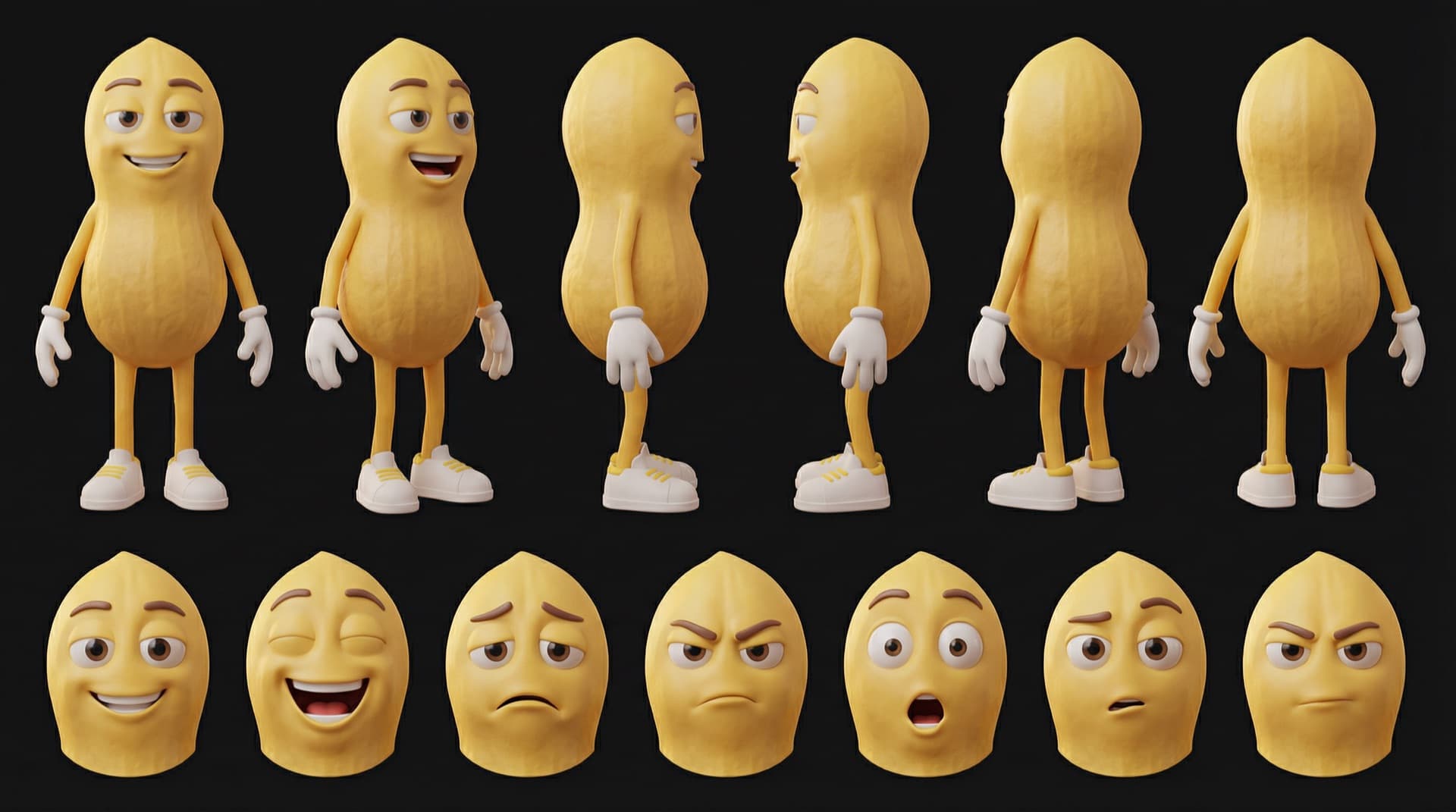 La cacahuète, planche personnage